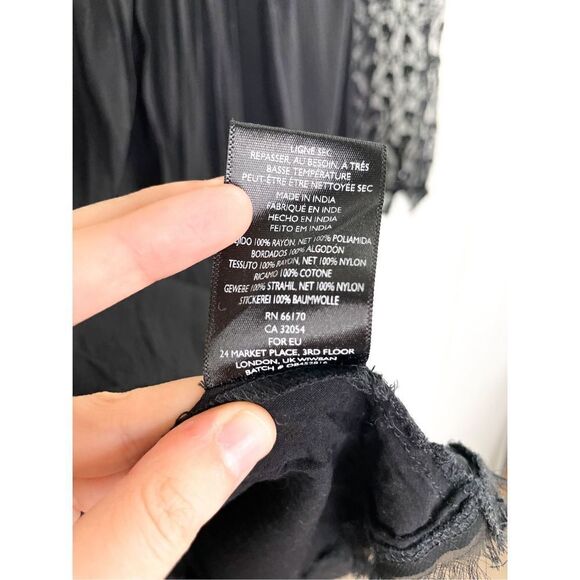 UO Urban Outfitters Ecote Black Long Sleeve Lace Up Romantic Gothic Dress Size X - Picture 10 of 11